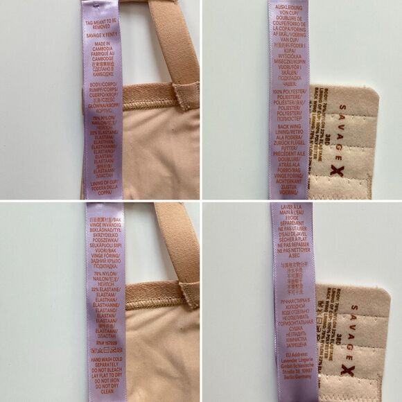Savage X Fenty Bra 38D Nude Microfiber Push-up Cage Back Contemporary - Picture 6 of 10